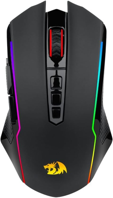 Игровая мышь Redragon M914-RGB NIX Black, 3 режима подключения, до 10000 DPI, RGB, 9 кнопок, аккумулятор 700 мА·ч Киев - изображение 3