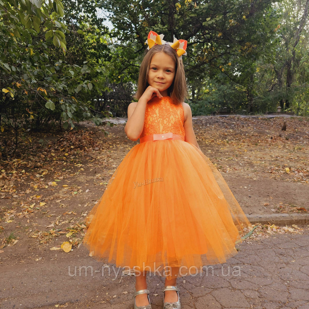 Оранжевое платье Лисичка Белочка Мандаринка Апельсинка Морковка Осень Кривой Рог - изображение 8