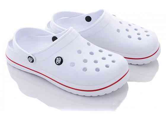 Кроксы мужские белые сабо Медицинская обувь 