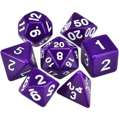 Набор кубиков для настольных игр Games 7 Days Opaque 7 Dice Set - Dark purple (g7dopaq09) Винница