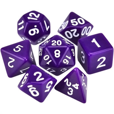 Набор кубиков для настольных игр Games 7 Days Opaque 7 Dice Set - Dark purple (g7dopaq09) Винница - изображение 1