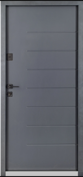 Двері вхідні Гермес Х'юстон 030 RAL 137 / ПВХ Антрацит 860х2050 мм Київ - фото 2