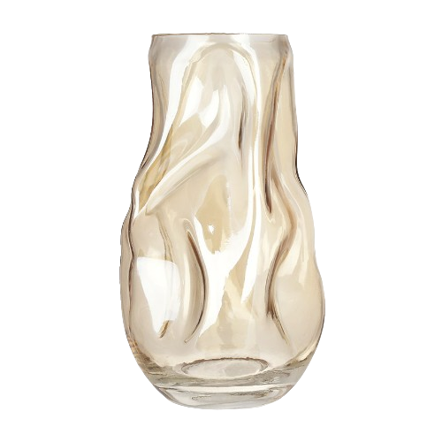 Ваза скляна Camilla D13*27см, колір - бурштин Житомир