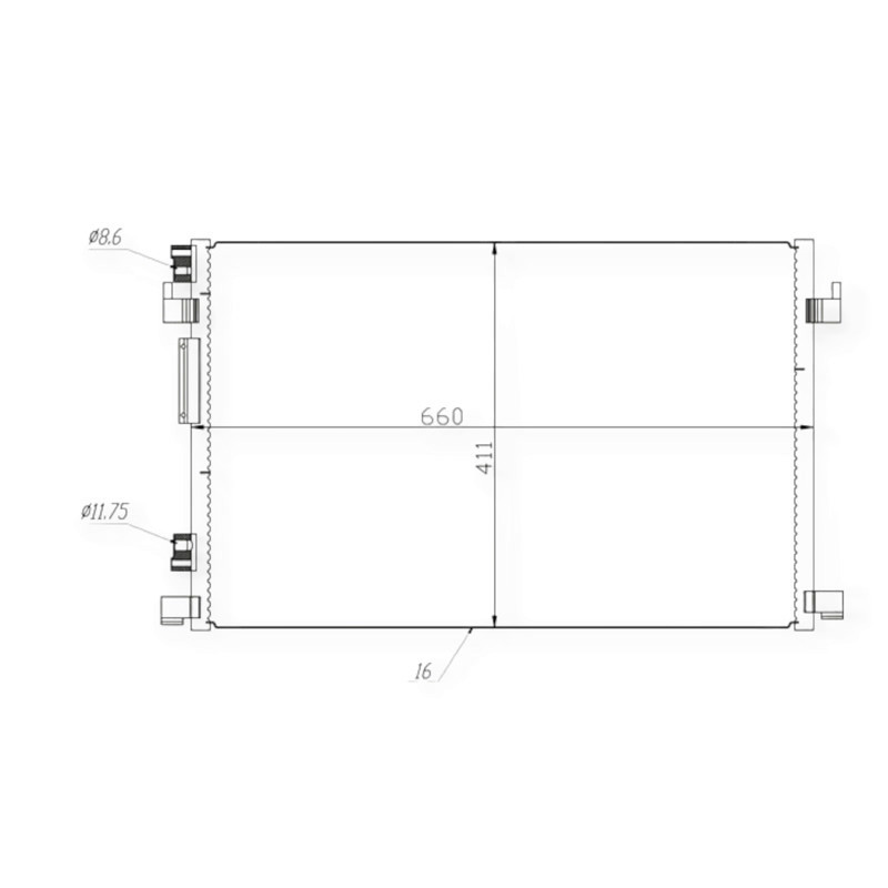 Радиатор Opel Vectra С 1.6-3.2 02- кондиционера Мукачево - изображение 1