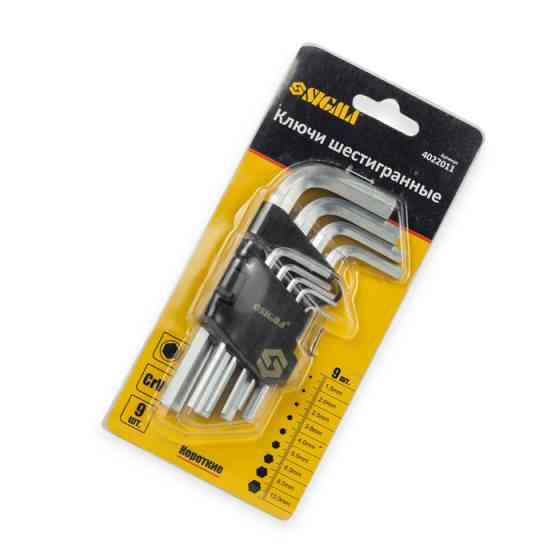 Набор ключей шестигранных коротких HEX 1,5-10 мм, 9 шт. Мукачево