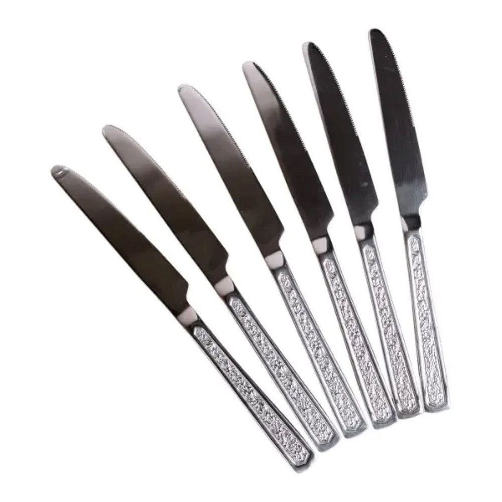 Набір столових ножів 6 шт нержавіюча сталь гальванічне покриття столовий набір HP96922 Коломия - фото 2