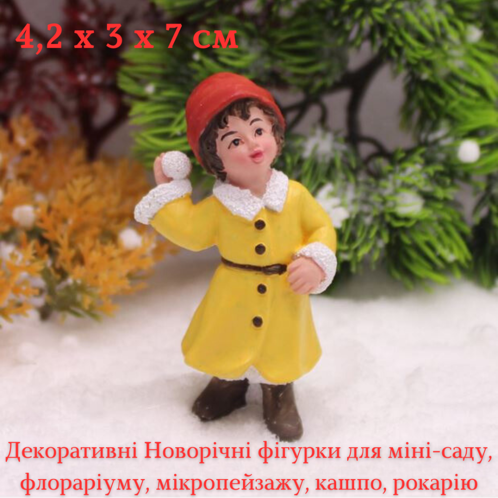 Новогодние винтажные фигурки из полистоуна. Фигурка Санты из полистоуна. Новогодние украшения из полистоуна Хлопчик зі сніжкою Одесса - изображение 1