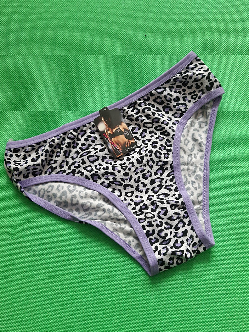 Трусы бамбук леопардовые, сиреневые, 44 размер (бедра до 94см), бамбук Киев - изображение 1