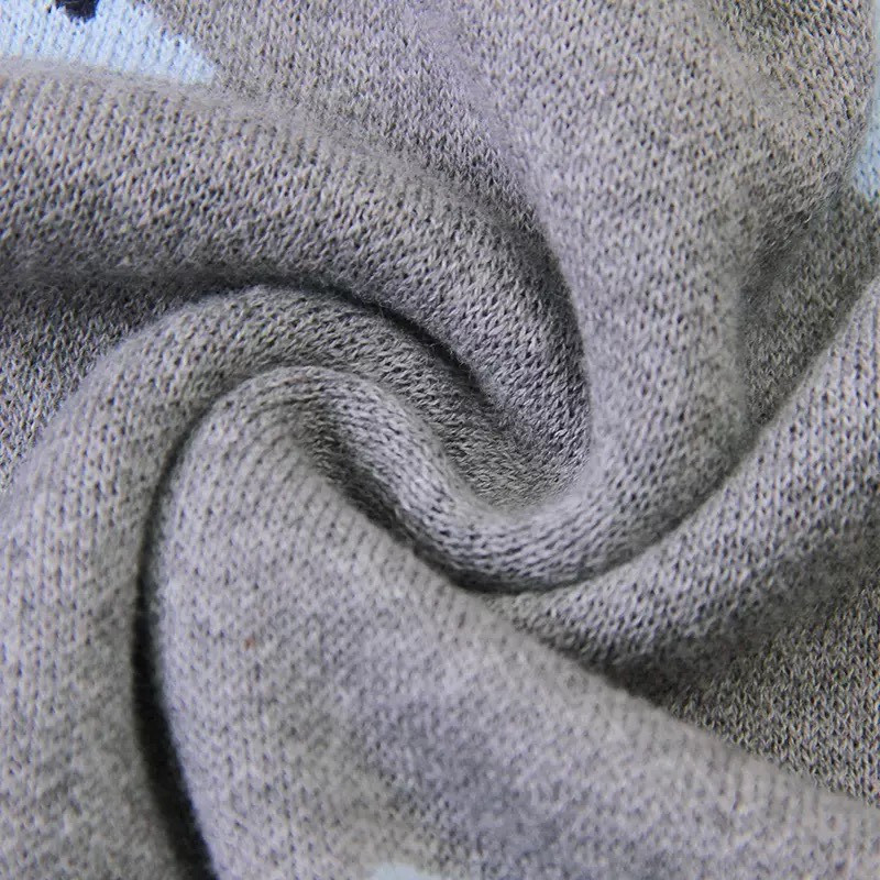 Плед Детский Lovely Svi Хлопок 80х100 см Вязаный Серый Динозавры Киев - изображение 4