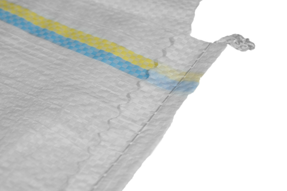 Мешок 105см*55см полипропиленовый белый  (жёлто- голубой полосой) Днепр - изображение 5