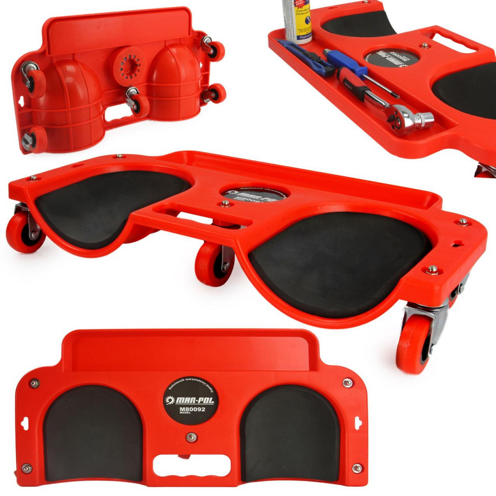 Наколінники на колесах з м'якою підкладкою автослюсарні з відсіками для СТО Mar-Pol (M80092) Нововолинськ - фото 1