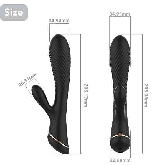 Вибратор Hare Black, 9 vibration functions Sex Aura Киев