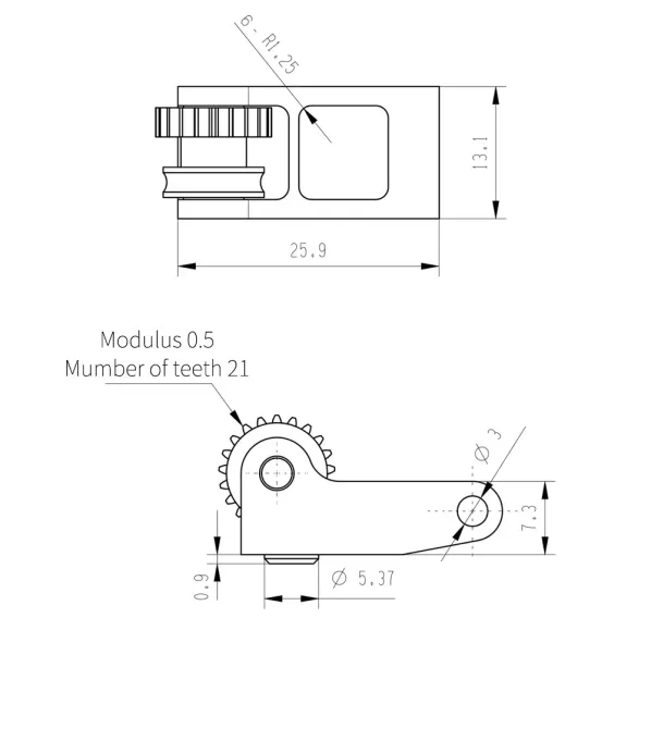 Загартована сталева шестерня для екструдера 3D-принтера Bambu Lab P1P, P1S, X1, X1C (JUUPINE) Київ - фото 2