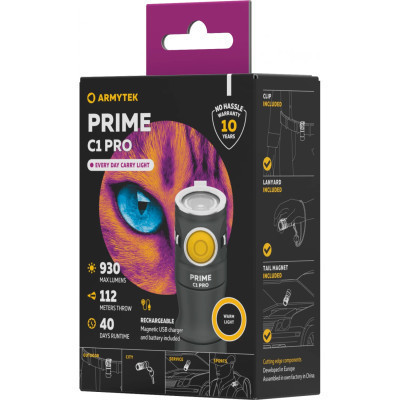 Фонарь Armytek Prime C1 Pro Marnet USB Warm (F07901W) Винница - изображение 9