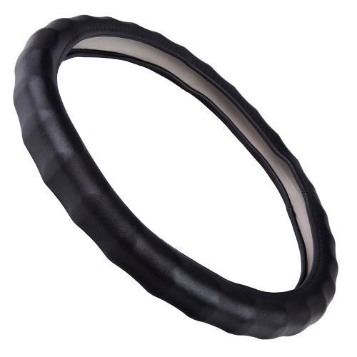 Шкіряний чохол на кермо VLOD-L06 BK L чорний, один шов, BO Харків - фото 2