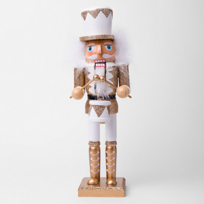 Новогодняя фигурка Novogod`ko Щелкунчик 30 см Дерево Золото (974678) Винница - изображение 1