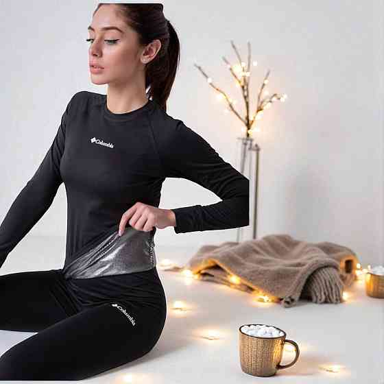 Зимняя женская термобелье клумбия на омне хит черного цвета комплект черной термобелья тепла Львов