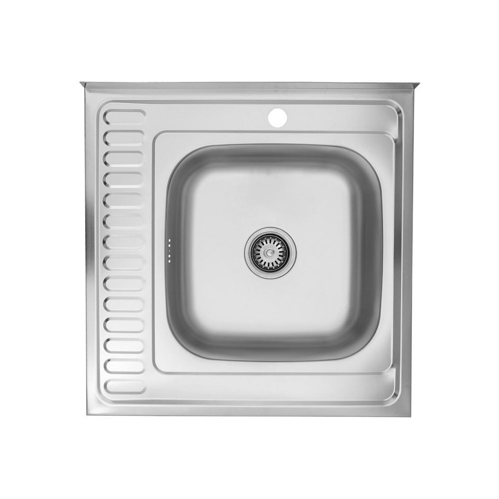 Кухонная мойка накладная Kroner KRP Satin - 6060R (0.6 мм) Киев - изображение 1