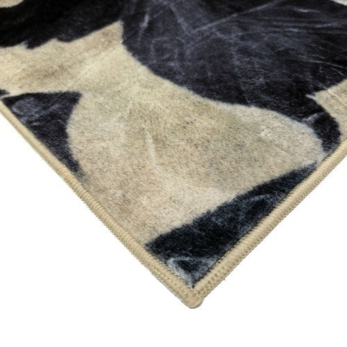 Килимок універсальний для підлоги Плюш Квітка 75*150см сірий Дариана Житомир - фото 4