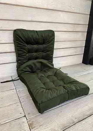 Подушка для стільців (50x120х8 см) подвійна Decorator Флокс колір зелений 84-154 Київ