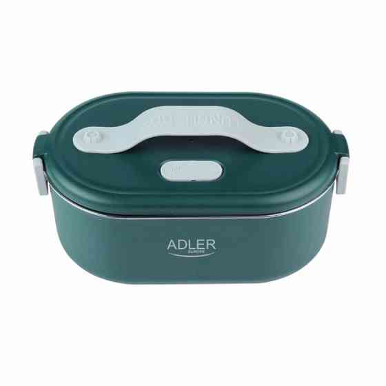 Ланч бокс с подогревом электрический Adler AD 4505 Green 55 Вт металлический для еды с крышкой 0,8л 220В VI-41 Львов