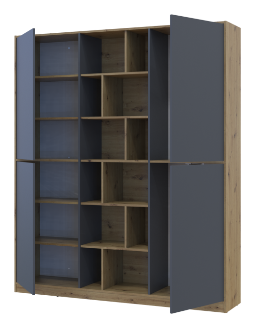 Шафа для одягу Doros Морган Дуб Артизан/Графіт ДСП 180х38.5х210 DRS-011611 (42001256) Львів - фото 4