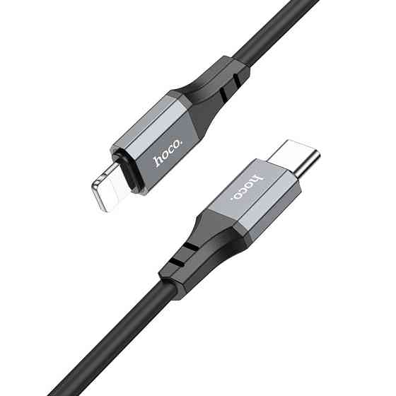 Кабель Hoco X86 iP Spear PD silicone charging data cable Black Одеса