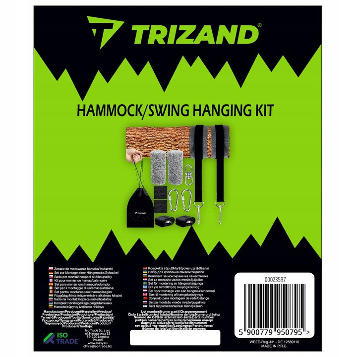 Набір універсальний для кріплення гамака/гойдалки до 150 кг Trizand (23597) Нововолинськ - фото 5