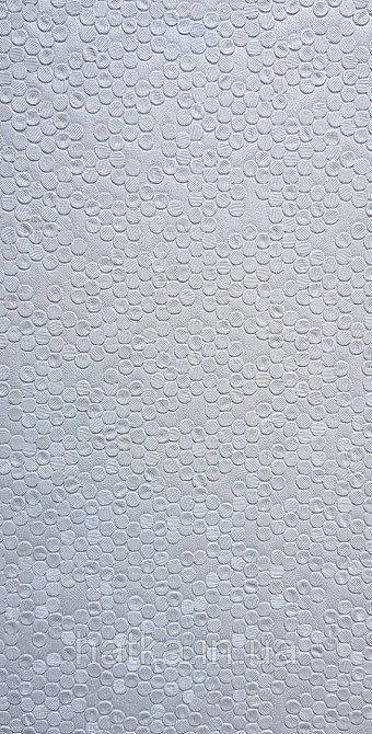 Шпалери вінілові на флізеліні AdaWall Signature1.06х10 точки маленькі круги структурні білі сріблясті 3д Київ - фото 3