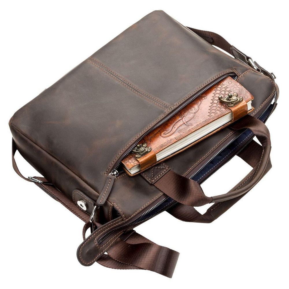 Сумка чоловіча шкіряна Коричнева (SHVIGEL) Київ - фото 4