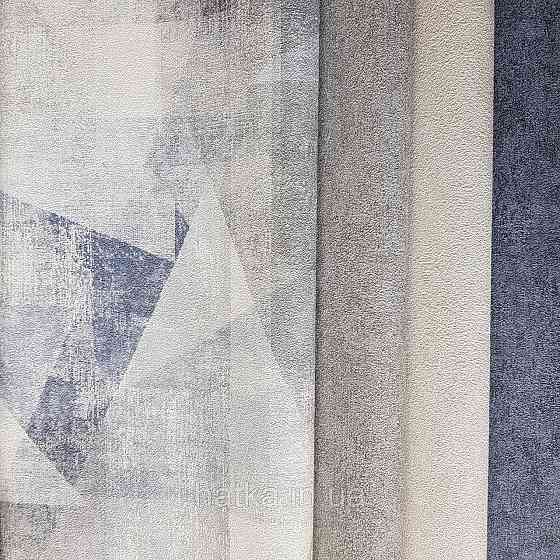 Шпалери вінілові на флізелін Rasch Linares 0.53х10 геометрія абстракція розмиті фігури сірі сині 617955 Київ