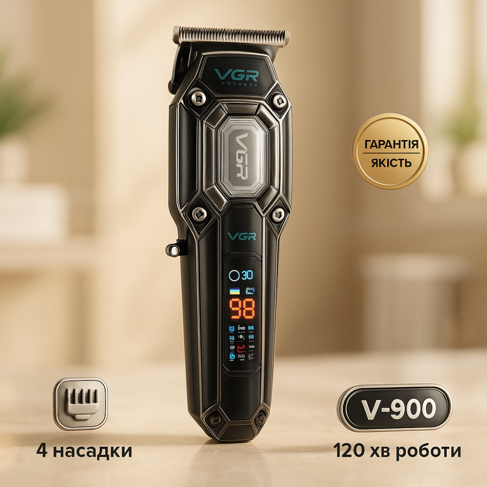Машинка для стрижки голови VGR V-900, Чоловічий триммер для окантовки Електрична машинка стрижки VJ-46 Львів - фото 20