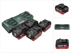 Zestaw podstawowy Metabo 18 V 4x Акумулятор 10,0 Ah LIHD + podwójna ładowarka ASC 145 DUO System CAS Київ - фото 1