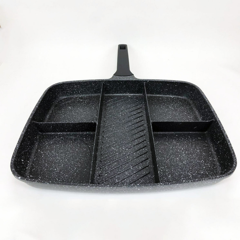 Практична сковорода для кухні UNIQUE UN-4021 38 х 31см, Сковорода з алюмінієвим шаром OV-14 Івано-Франківськ - фото 3