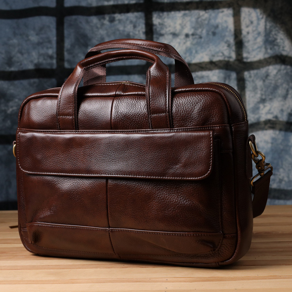 Портфель для чоловіків із натуральної шкіри Vintage 23040 Коричневий Київ - фото 10