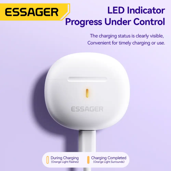 Бездротові навушники ESSAGER Shining TWS, білі Київ