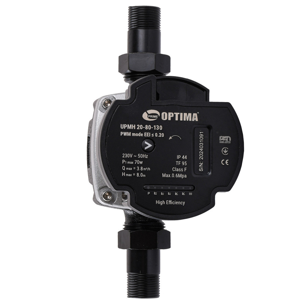 Насос циркуляционный энергосберегающий Optima PRIME UPMH 20-80AUTO 130мм + гайки (000027879) Киев - изображение 2