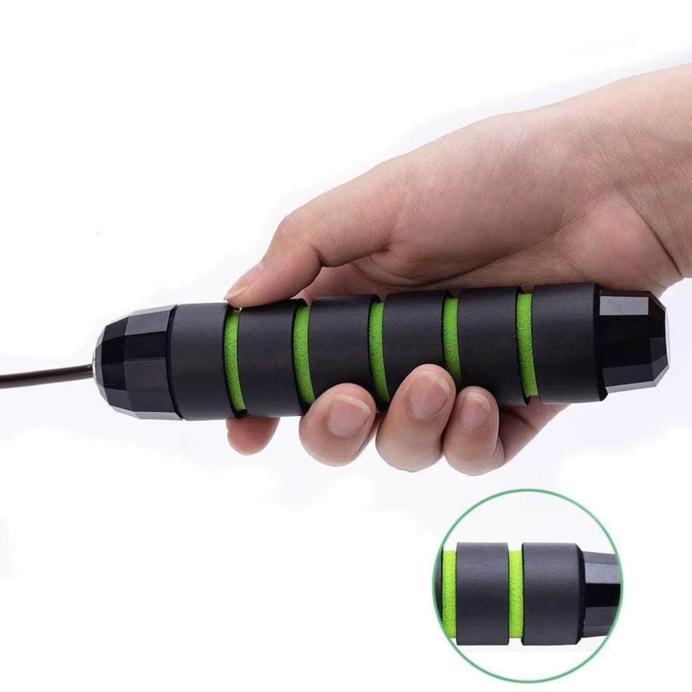 Скакалка, гімнастична, швидкісна для кросфіту з підшибниками, сталевий трос довжина 3 м, зелена Кам'янець-Подільський - фото 8