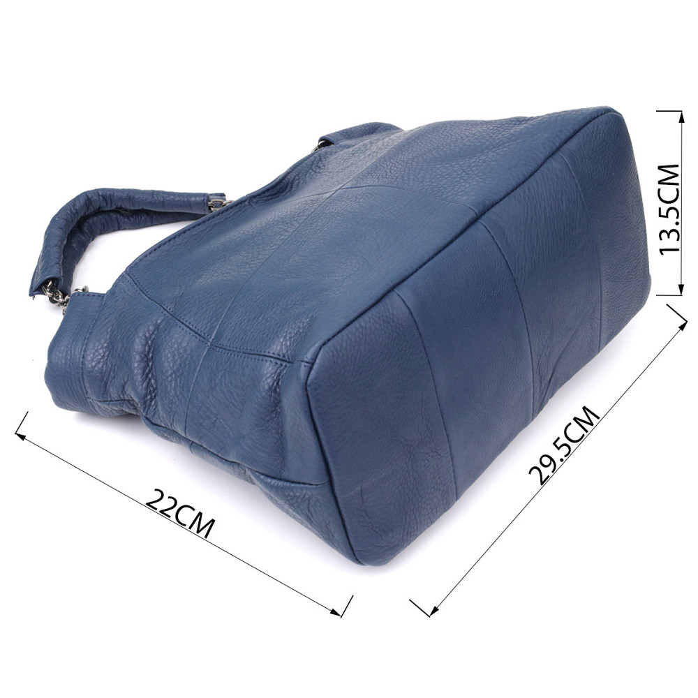 Женская сумка на каждый день из натуральной кожи Vintage 22988 Синий Киев - изображение 3