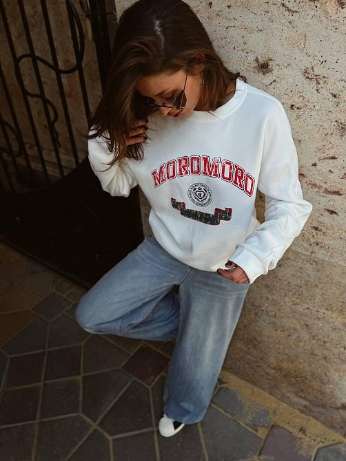 Жіночий теплий стильний оверсайз світшот трьохнитка на флісі Одеса - фото 3