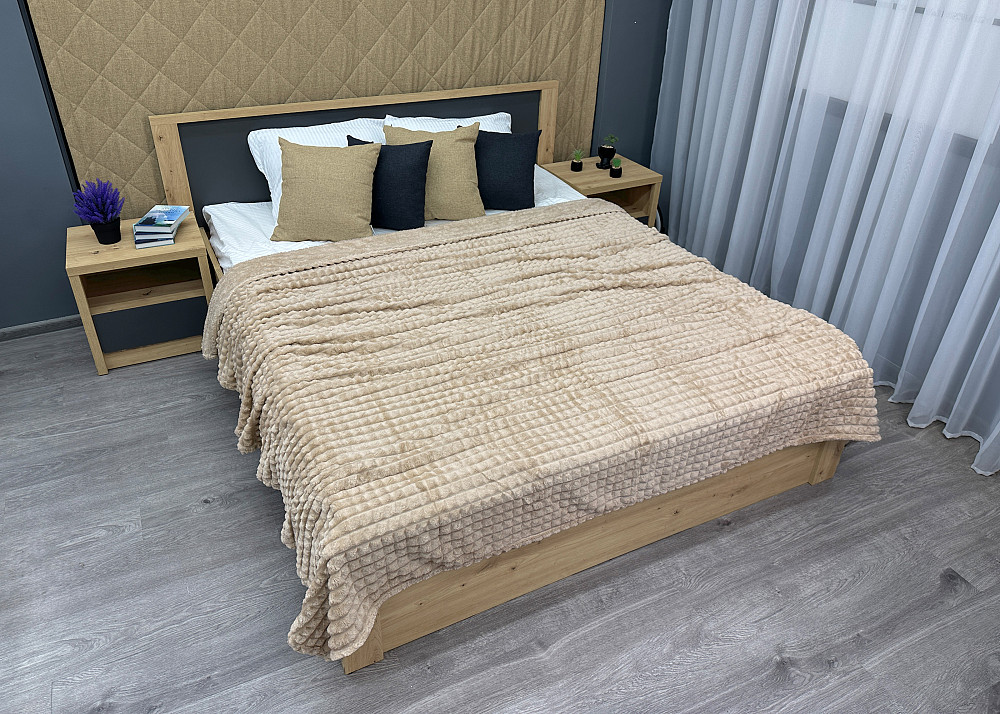 Плед-покривало Кубик 200х220 см (+-10см) Бежевий (87-232) Київ - фото 3