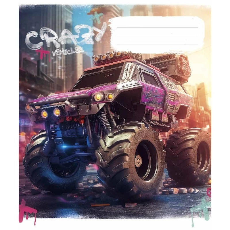 Зошит загальний "Monster trucks" 048-3283L-2 у лінію, 48 аркушів Вінниця - фото 1
