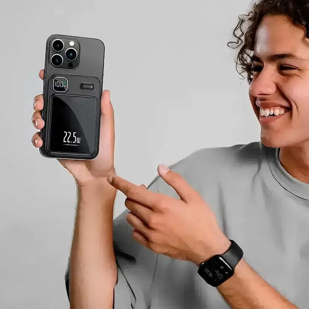 Магнитный повербанк Magnetic (Power Bank) 90 000mAh , быстрой зарядкой 22.5W и LED-дисплеем Коломия - фото 2