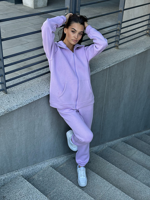 Жіночий теплий костюм на флісі Бузковий 42/44 Харків - фото 8