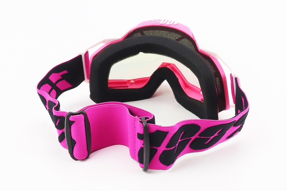 Окуляри кросові/ендуро/АТV, біло-рожеві (дзеркальне скло) Киев - изображение 2