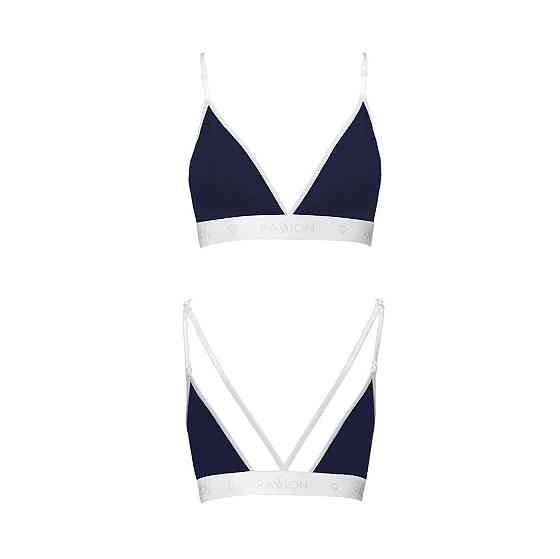 Спортивний топ з подвійними бретелями Passion PS007 TOP S, navy blue Sex Aura Київ