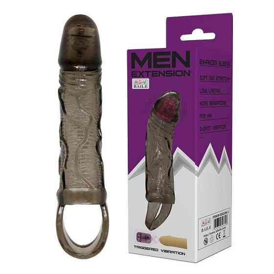 Насадка-презерватив з вібрацією "Men extension" BI-026210A-1 Sex Aura Київ