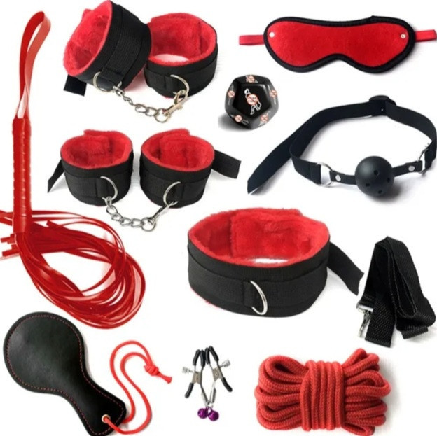 Набір БДСМ для ігор універсальний червоно-чорний Київ - фото 1