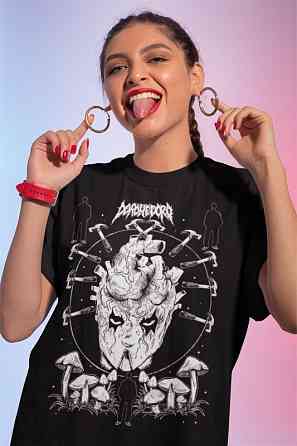 Футболка для хлопчика з аніме принтом Дорохедоро Велкоме То Кхаос оверсайз (зріст від 165 до 180) Чорний AnimeJ0294m Дніпро