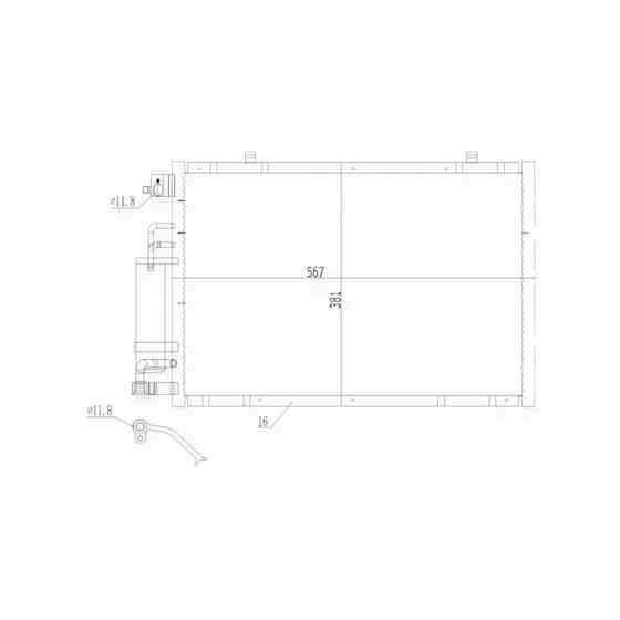 Радіатор кондиціонера автомобіль Ford Fiesta 1.2-1.6 08- Мукачево
